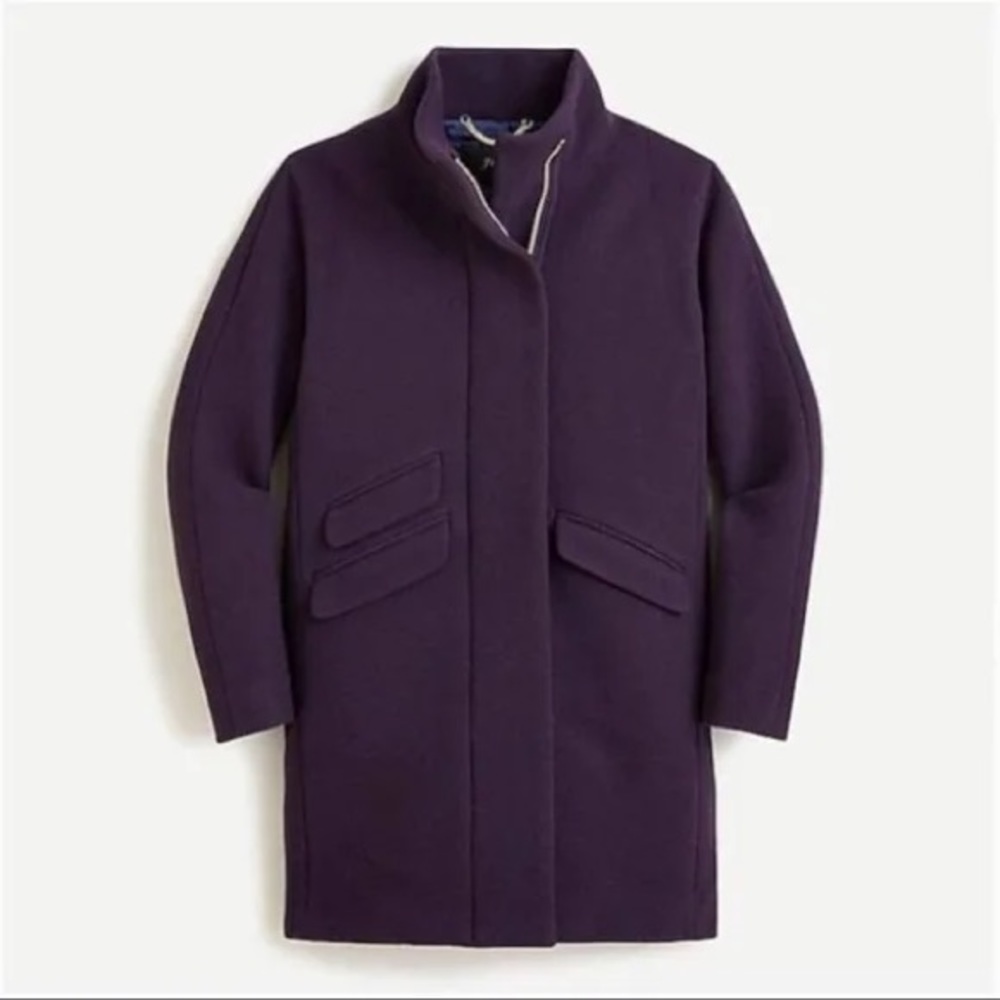 NWT J.Crew New Cocoon Coat in Italian stadium-cloth. Best Seller! $375